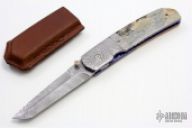 Damascus and Mammoth Ivory Linerlock