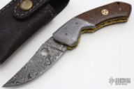Damascus and Canvas Micarta Linerlock