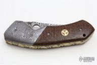 Damascus and Canvas Micarta Linerlock