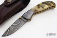 Damascus and Sheep Horn Linerlock