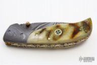 Damascus and Sheep Horn Linerlock