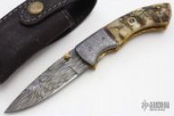 Damascus and Sheep Horn Linerlock