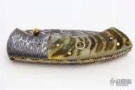 Damascus and Sheep Horn Linerlock