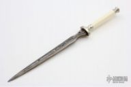 Damascus & Ivory 4.75 Inch Letter Opener