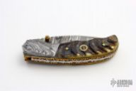 Damascus and Sheep Horn Linerlock