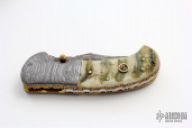 Damascus and Sheep Horn Linerlock