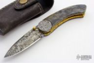 Damascus and Bone Linerlock