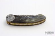 Damascus and Bone Linerlock