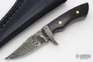 Damascus & Bone Miniature Fixed