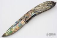 Mammoth Tooth and Damascus Linerlock