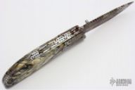 Mammoth Tooth and Damascus Linerlock