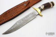 Damascus and Stag Bowie