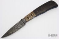 Feather Damascus Linerlock