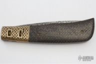 Feather Damascus Linerlock