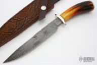 Damascus & Stag Bowie