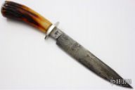 Damascus & Stag Bowie