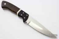 Fixed Blade with Black Palm Wood Scales