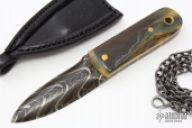 Damascus Magnetic Push Dagger