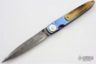Damascus and Mammoth Ivory Linerlock