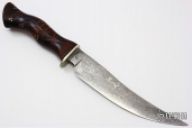 Damascus and Maple Fixed Blade