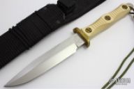 Rare EK Commando Bowie Knife - White Micarta