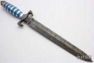 Damascus, Turquoise & Aluminum Dagger