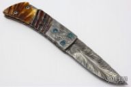 Damascus Lockback Folder