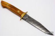Loveless Style Damascus Boot Dagger