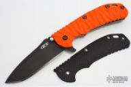 ZT Hinderer 0560BLK - Custom Orange G-10 Scale