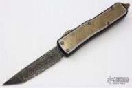 SS Daytona Tanto HG Stainless Damascus Bronzed Damascus Inlay #006