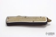 SS Daytona Tanto HG Stainless Damascus Bronzed Damascus Inlay #009