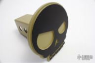 Mean T-Skull Trailer Hitch Cover - Tan/Black