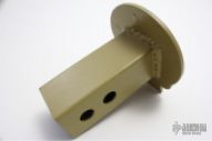 Mean T-Skull Trailer Hitch Cover - Tan/Black