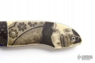 690 Linerlock Folder with Darrel Morris Scrimshaw