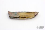 Mammoth Ivory and Damascus Linerlock