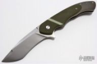 Badenov Flipper with Green G-10 and Moonglow Inlay