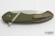 Badenov Flipper with Green G-10 and Moonglow Inlay