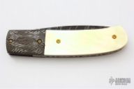 Gold Lip Pearl/Damascus Linerlock