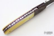 Gold Lip Pearl/Damascus Linerlock