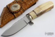 Engraved and Scrimed Drop Point