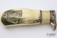 Engraved and Scrimed Drop Point