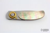 Paul Pocket Knife- Black Lip Mother of Pearl and Gold