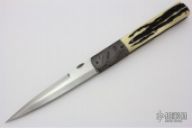 Large Folding Dagger w/ Damascus Bolsters