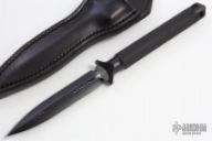 ADO Hand Ground Black Dagger