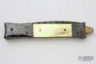 Damascus and Gold Lip Pearl Auto