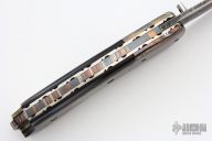 Black Lip Pearl and Damascus Linerlock