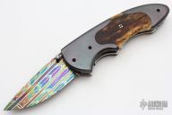 Camel Bone and Damascus Linerlock