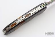 Camel Bone and Damascus Linerlock