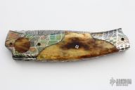 Camel Bone and Damascus Linerlock