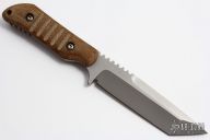 Tanto Fixed Blade with Lifter's Leather Sheath